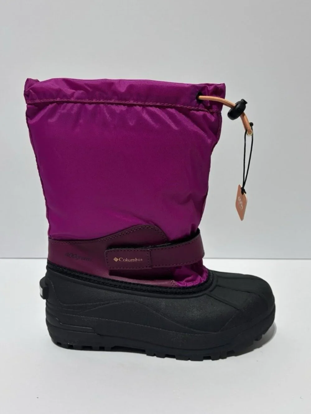 Columbia Youth Powderbug Forty Waterproof Winter Boots Purple, Girls’ Size 4 M